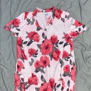 high neck cut out shirt